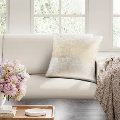 Glam Jacquard & Velvet Throw Square Accent Pillow Cover 20"x20" 1Piece | Wayfair North America