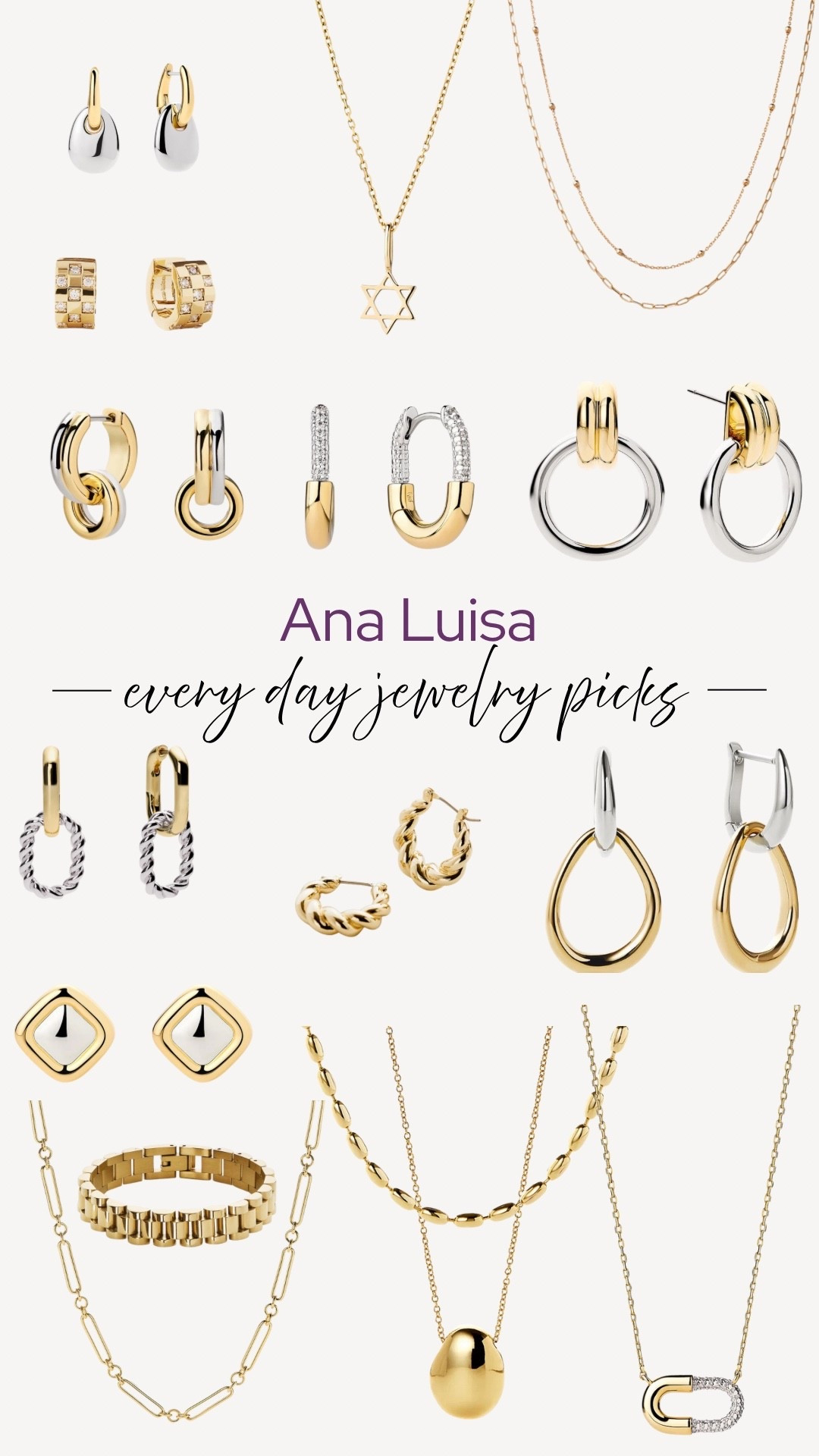 My jewelry picks for pieces you can wear daily! 
• hypoallergenic 
• tarnish-proof
• water-resistant
• 2-year warranty 

and free shipping and returns!
