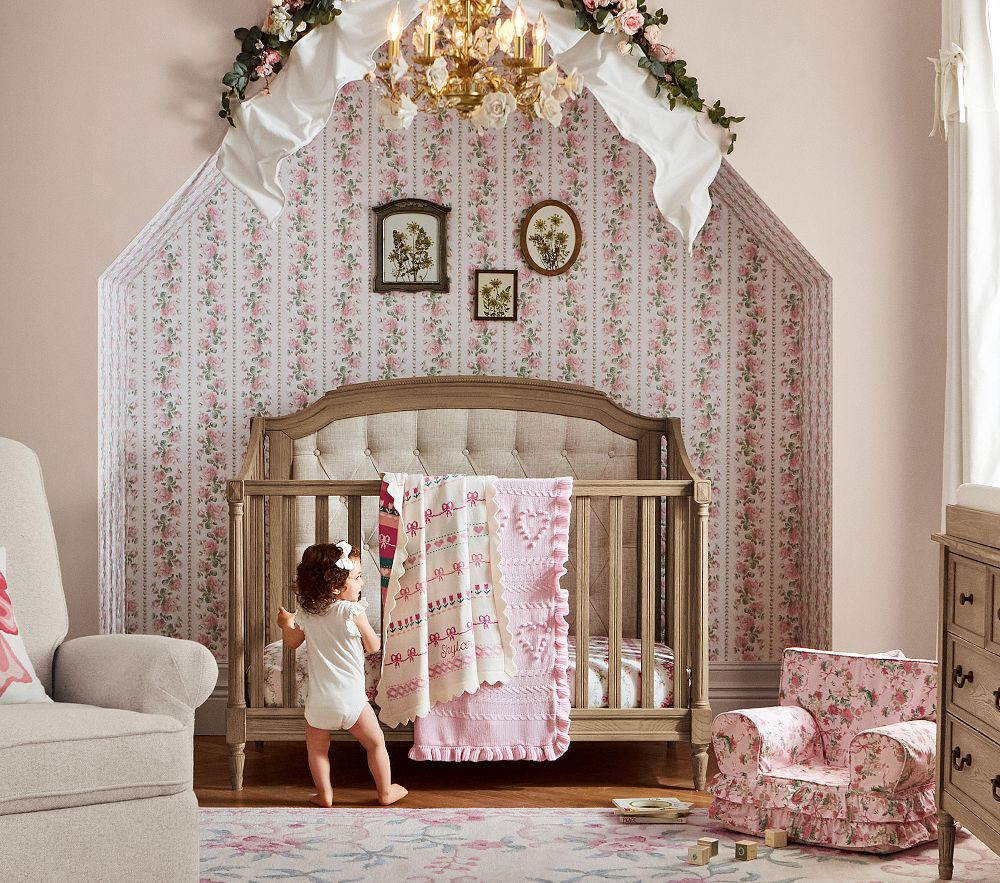 LoveShackFancy Kenmare Rose Wallpaper | Pottery Barn Kids