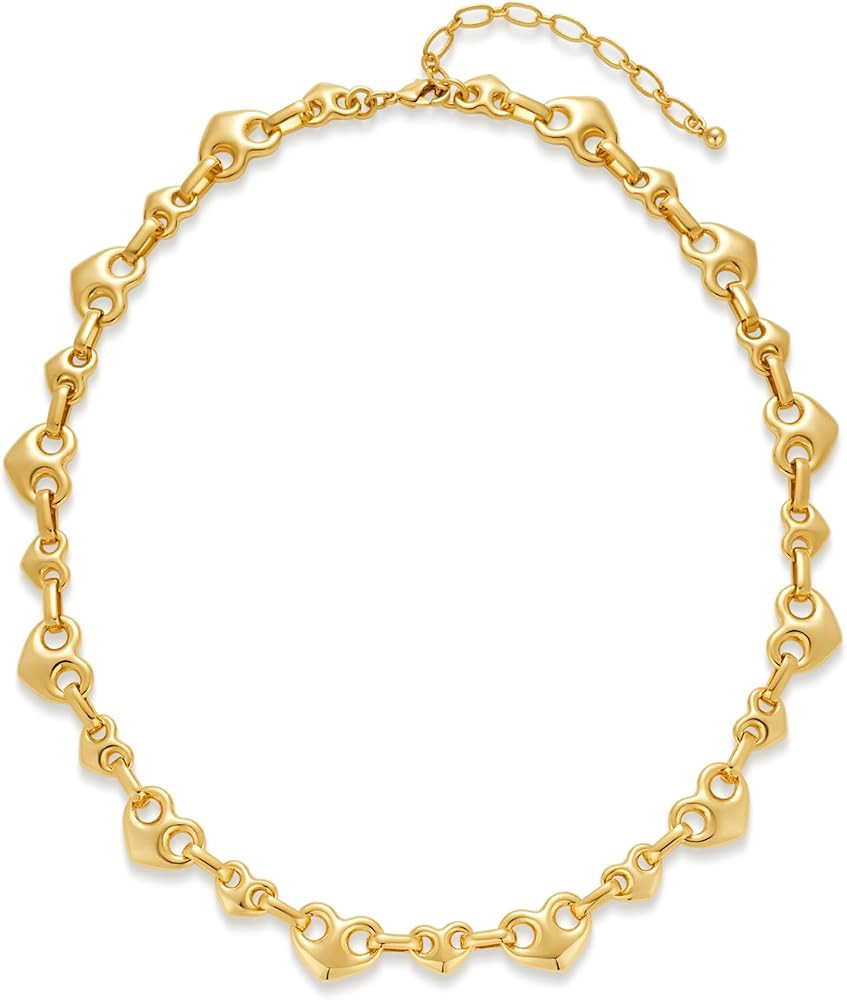 LILIE&WHITE Gold Necklaces For Women Chunky Necklaces Trendy Gold Link Chain Necklace Fashion Cho... | Amazon (US)