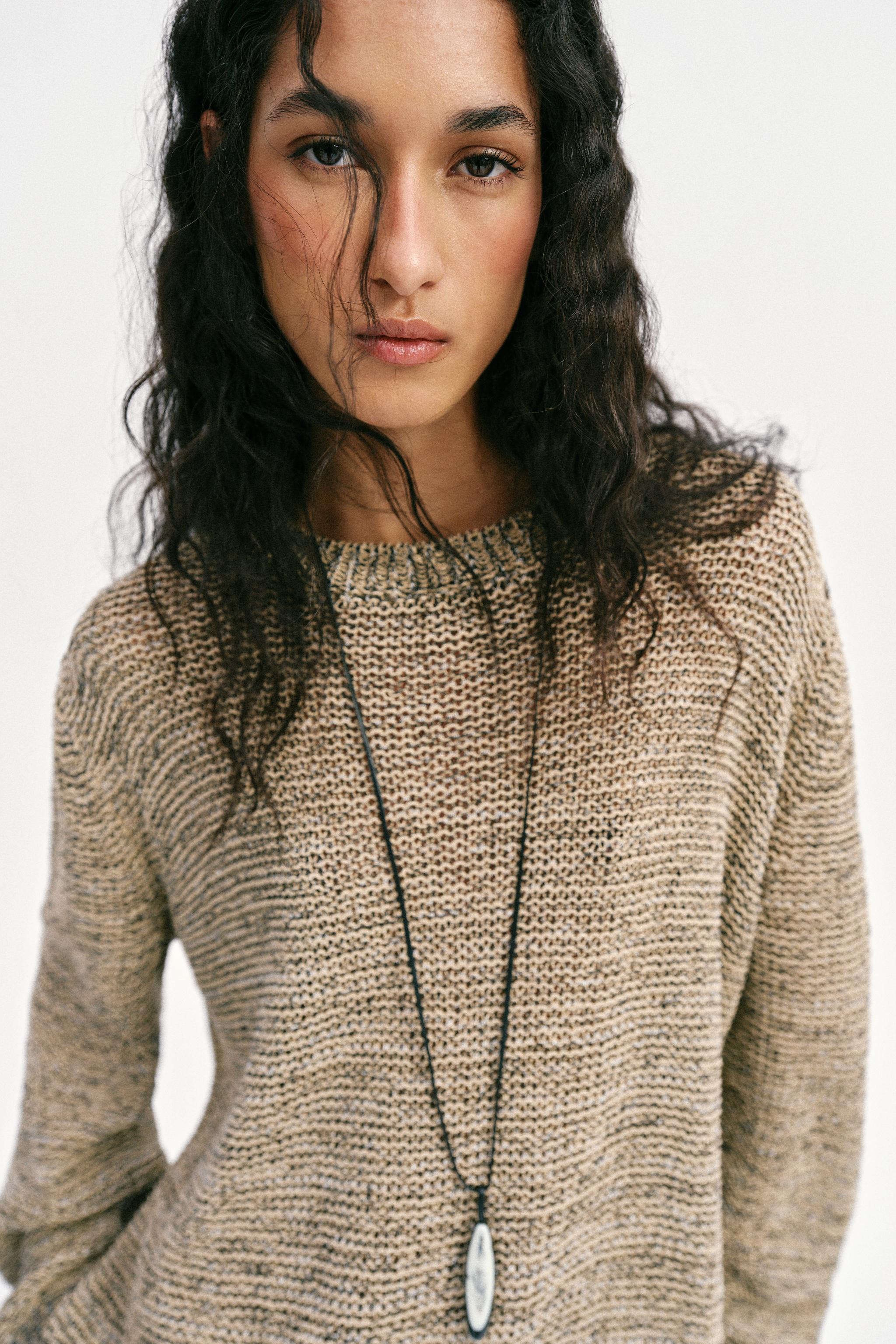 METALLIC THREAD KNIT JUMPER | Zara UK