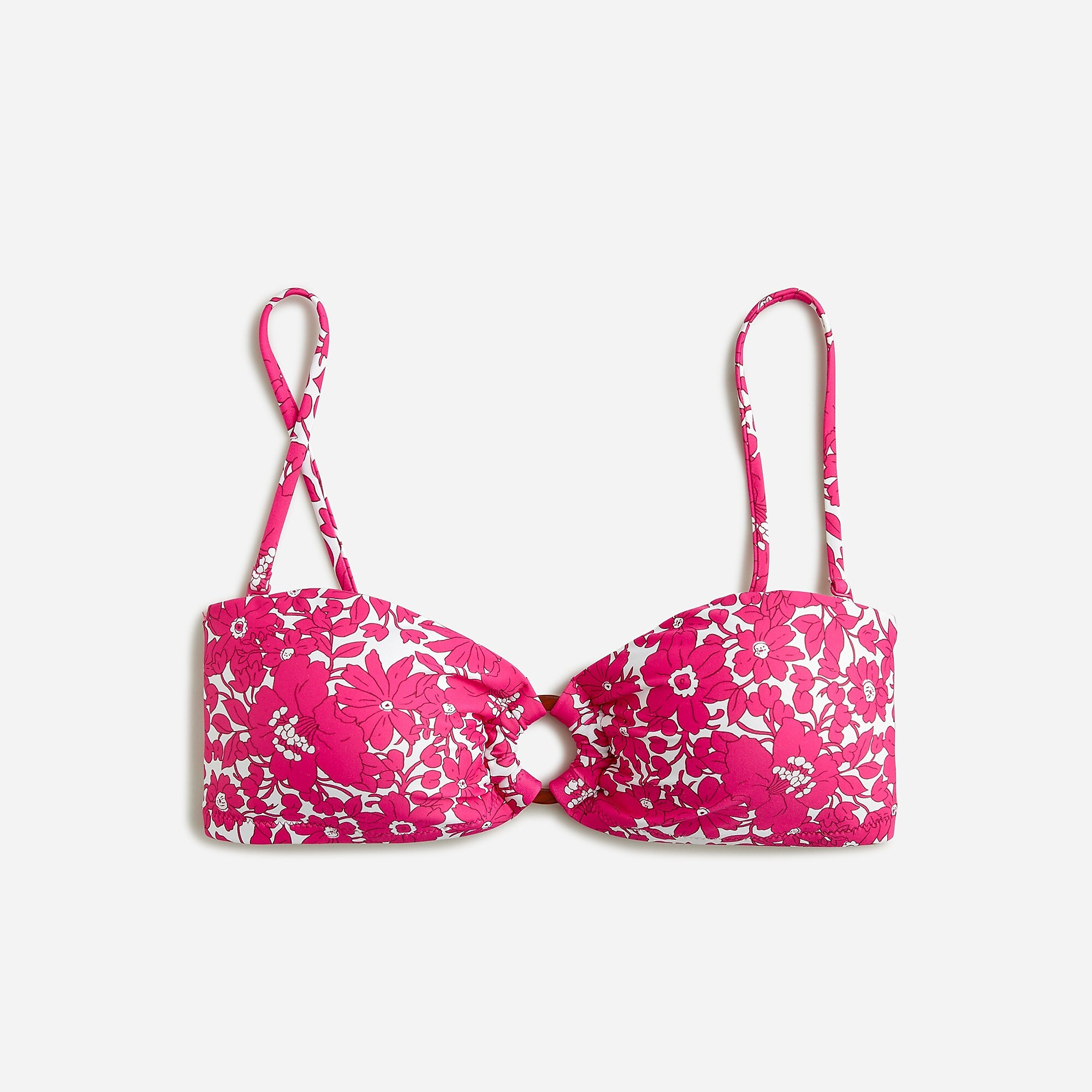 Heritage O-ring string bikini top in blushing meadow | J. Crew US
