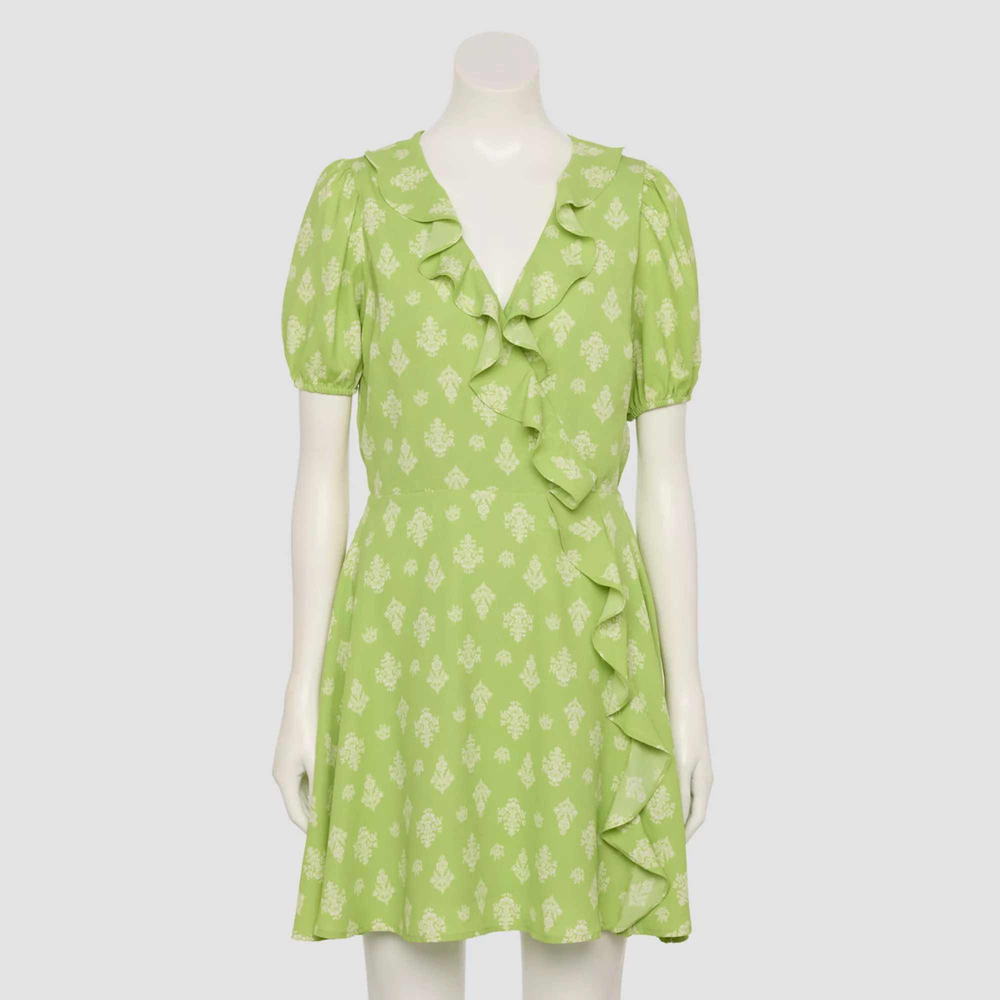 Women's LC Lauren Conrad Cascade Ruffle Balloon Sleeve Mini Dress | Kohl's