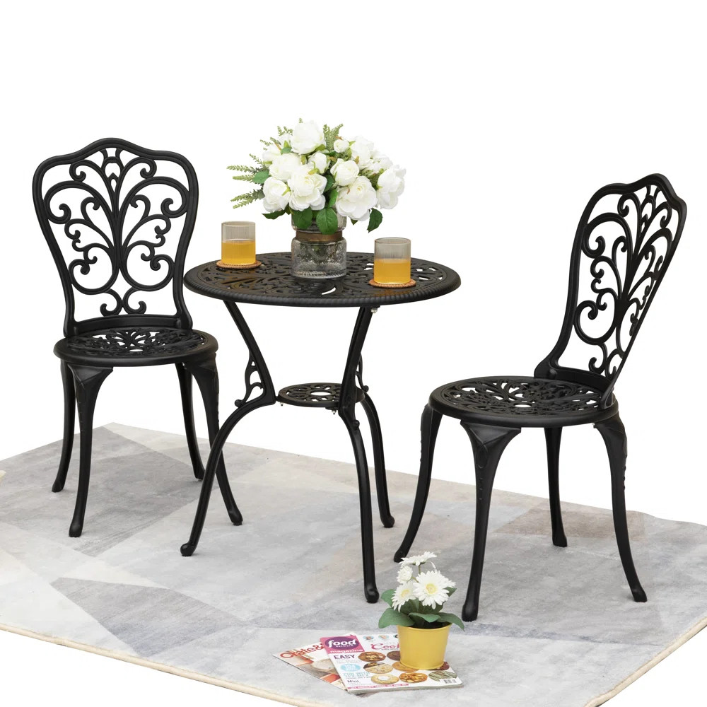 Astoria Grand Hopwood 2 - Person Aluminum Bistro Set & Reviews | Wayfair | Wayfair North America