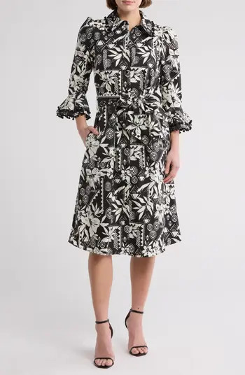 BY DESIGN Lucia Stretch Cotton Poplin Shirtdress | Nordstromrack | Nordstrom Rack