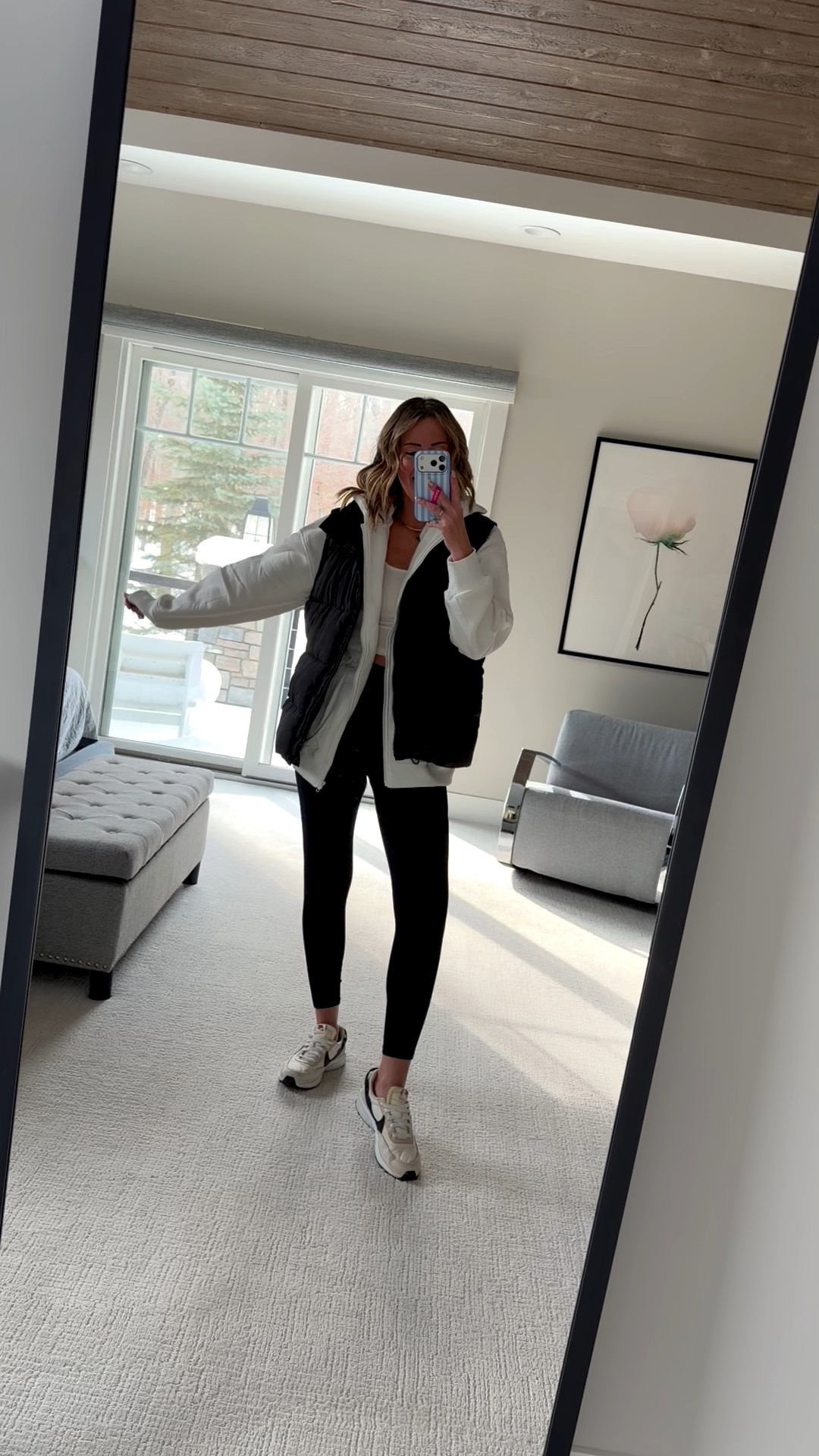 Sports mom outfit of the day
Game day outfits for moms in winter 
Spring sidelines outfits and Amazon style
Black oversized puffer vest with Nike sneakers 