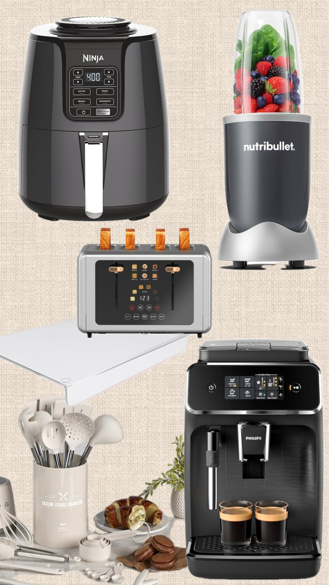 Some of my favorite kitchen gadgets!! I love the clear cutting board because it just blends in with your counter top.

#LTKCyberWeek #LTKGiftGuide #LTKHoliday