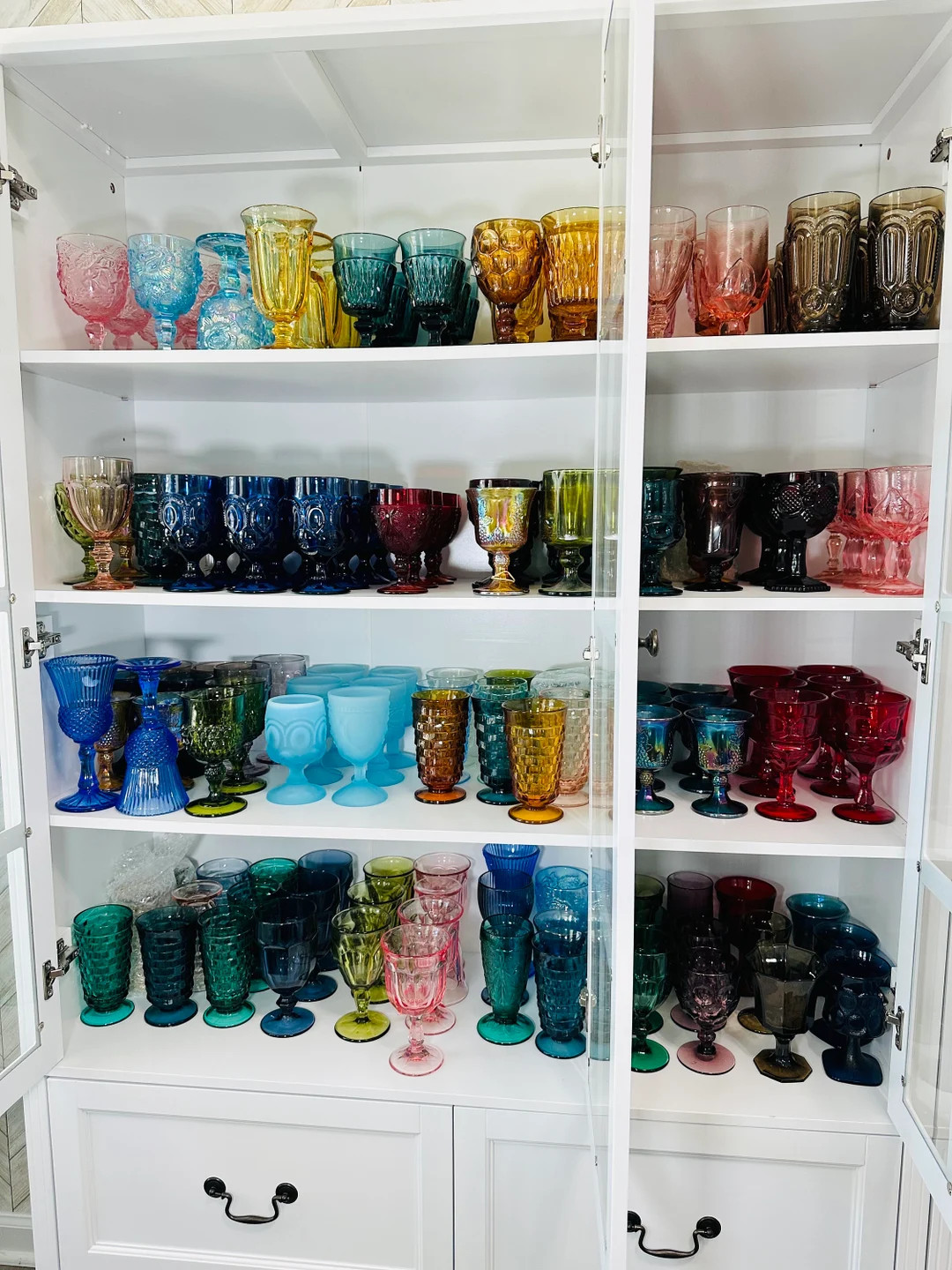 Vintage Build Your Own Set of Mismatched Water Goblets Multicolored Mixed Goblets Mcm Wine Glasse... | Etsy (US)