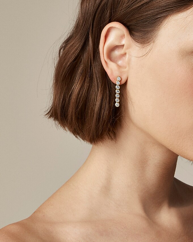 Dainty cubic zirconia earrings set-of-three | J. Crew US