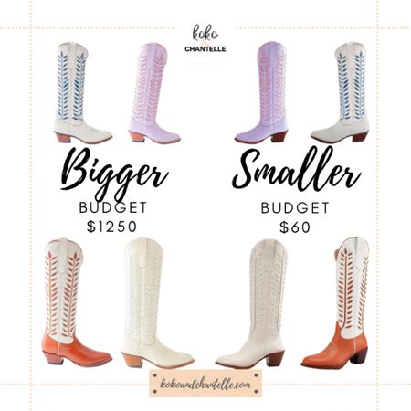 Cutest cowboy boots for a bigger budget and a smaller budgett

#LTKfindsunder100 #LTKstyletip #LTKshoecrush
