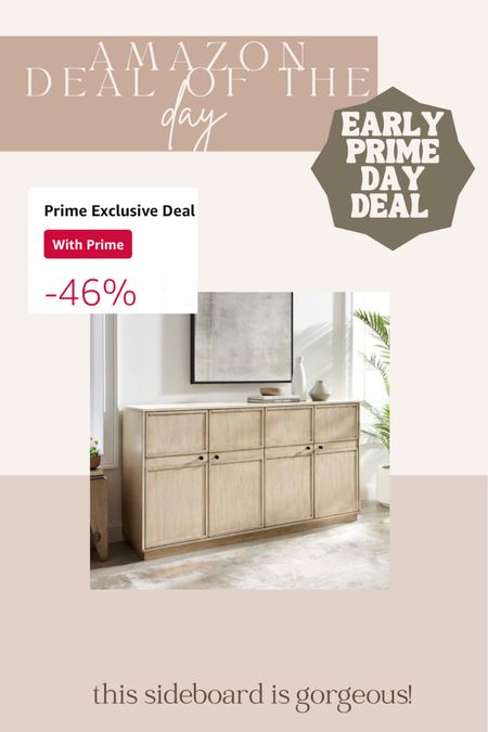 This Amazon prime day early deal is so good for this sideboard/ buffet! Beautiful for a living room, entry way, or dining room! 

#LTKxPrimeDay #LTKhome #LTKsalealert