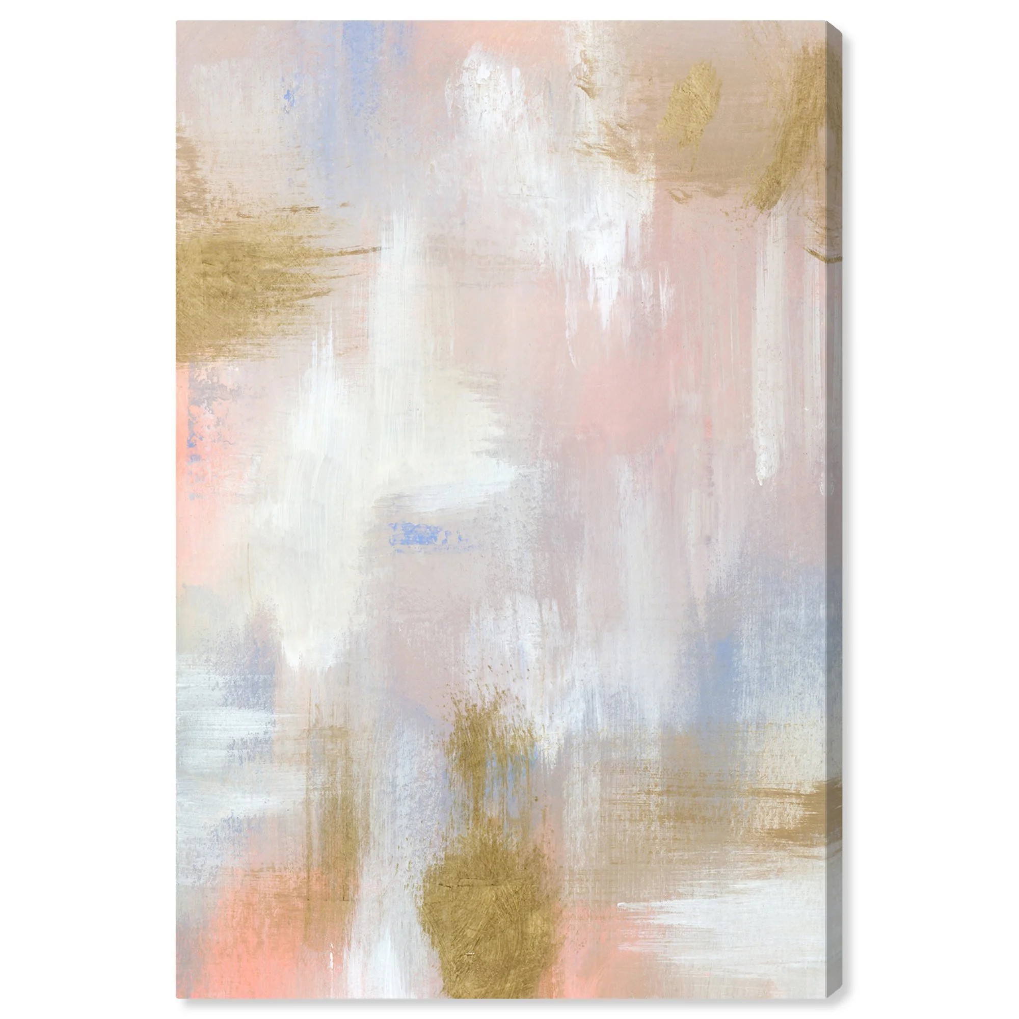 Runway Avenue Abstract Wall Art Canvas Prints 'Spring Desesrt' Paint - Gold, White - Walmart.com | Walmart (US)