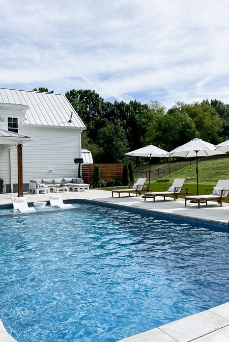 Pool furniture lounge chairs chaise umbrella and stands outdoor patio furniture

#LTKSeasonal #LTKhome #LTKunder100