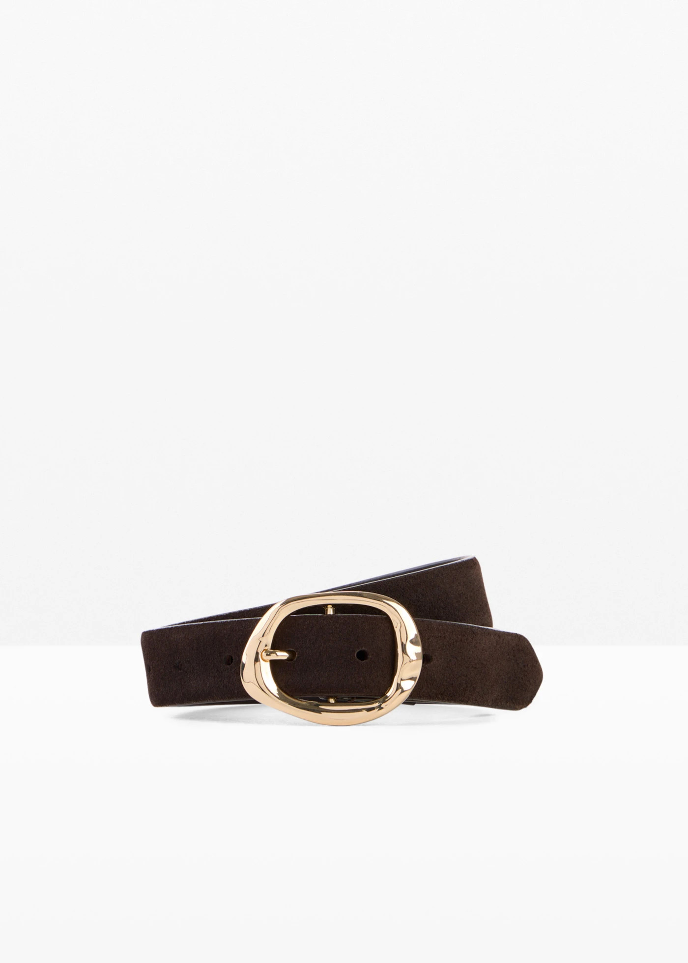 Riem van su\u00e8de met glanzende gesp donkerbruin | Bonprix NL