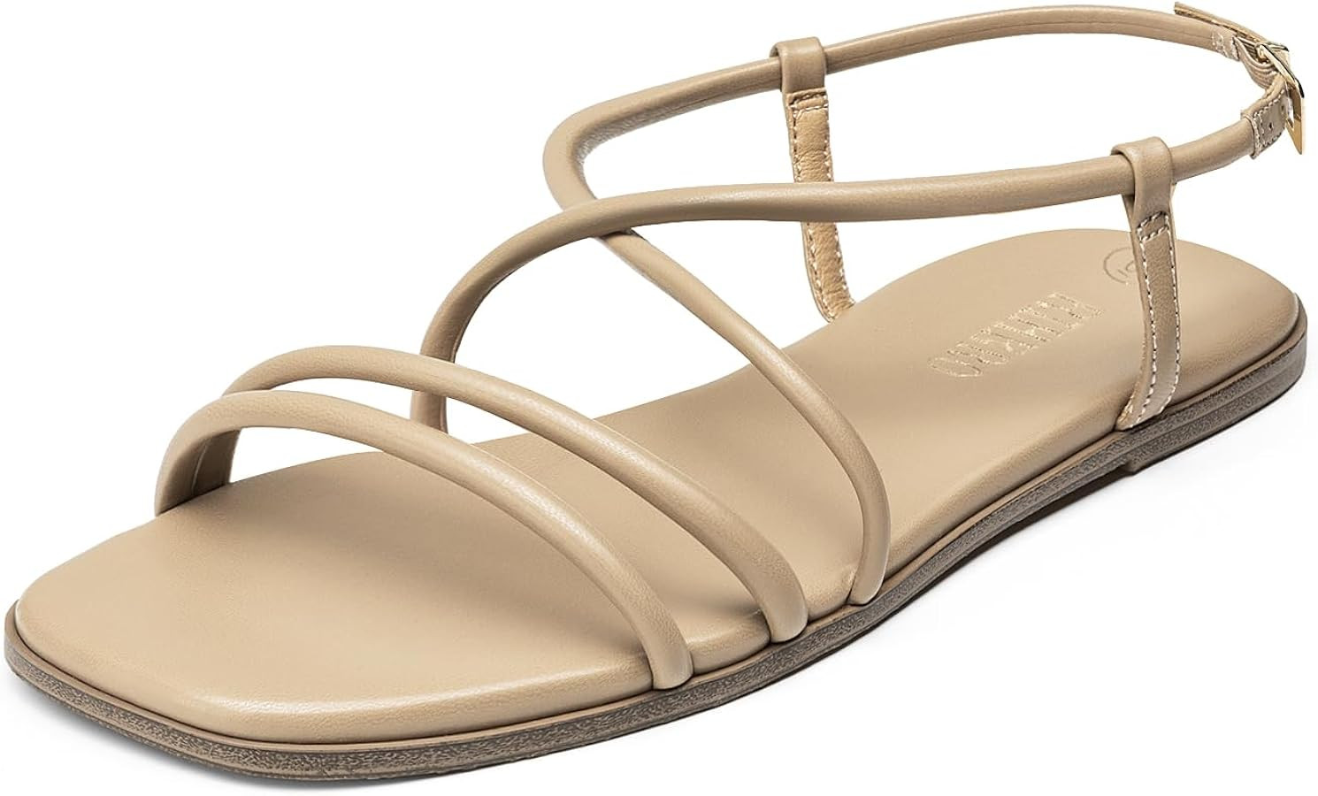 Rihero Women's Strappy Flat Sandals Summer Lace Up Open Toe Comfortable Slip-On Ankle Strap Sanda... | Amazon (US)