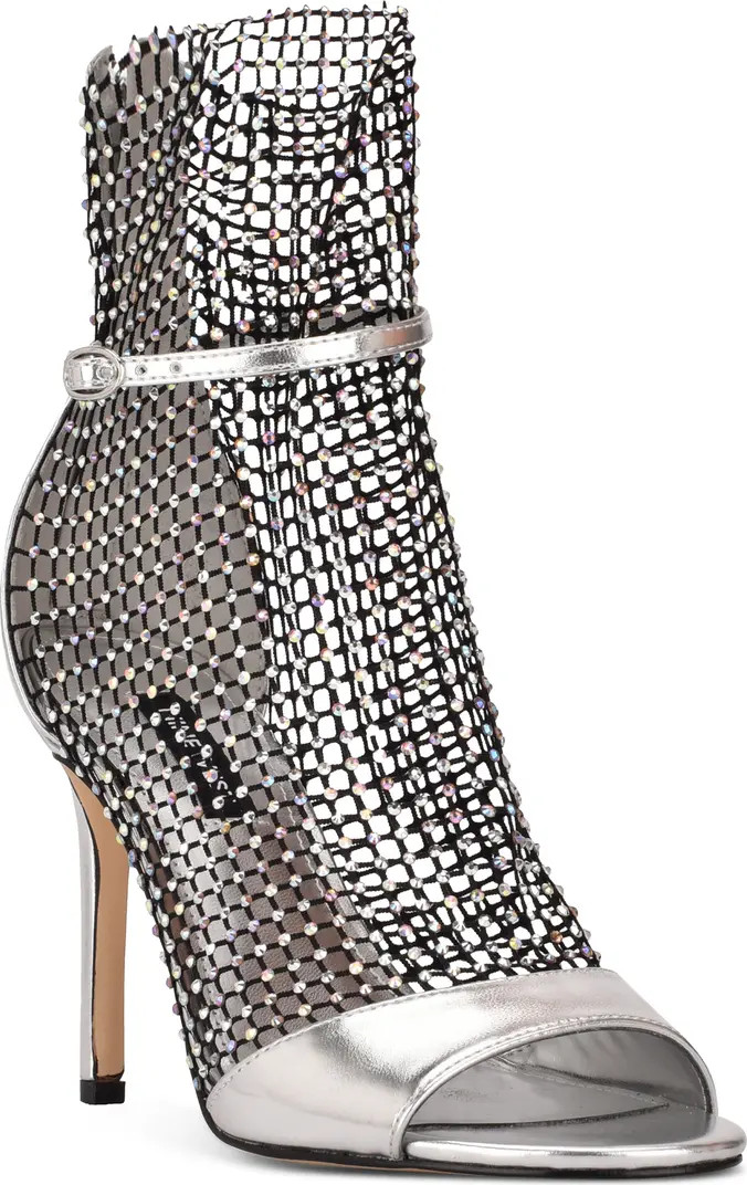Imery Rhinestone Fishnet Bootie | Nordstrom