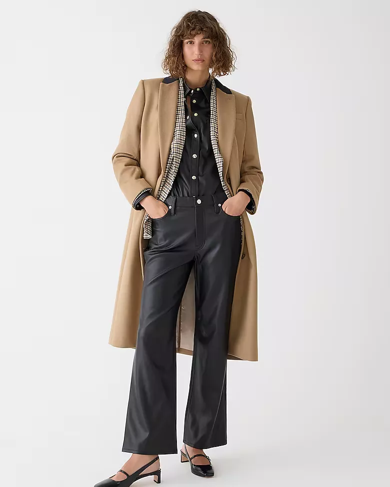 Slim wide-leg pant in faux leather curated on LTK