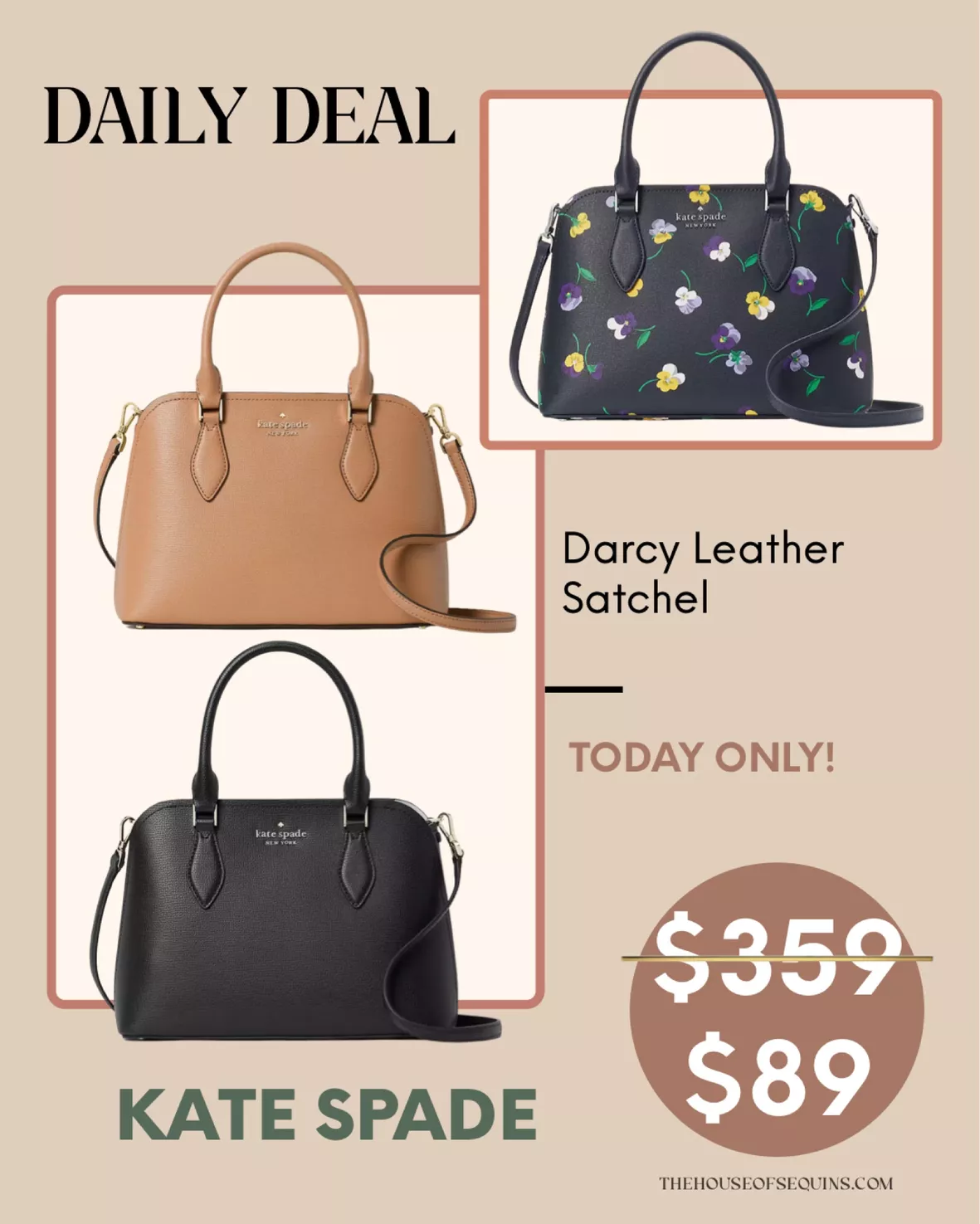 Kate Spade Darcy Small Leather Satchel