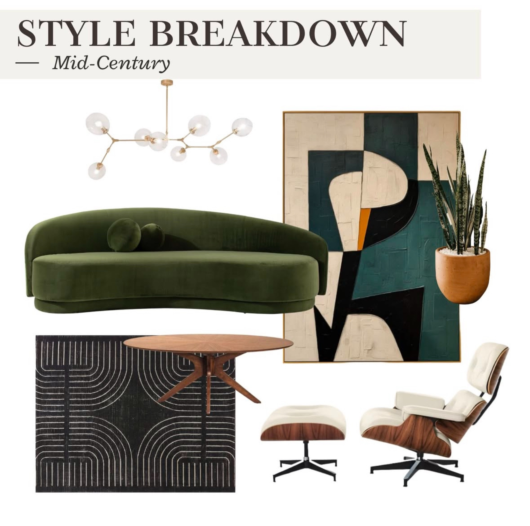 It's time for another style breakdown! This time, we're looking at the furniture and accents that make up the mid-century style!

Clean lines, organic curves, and a mix of vibrant and muted tones, to emphasizing functionality and simplicity. 

Sapphire + Co | @sapphireandcodesign


#LTKHome