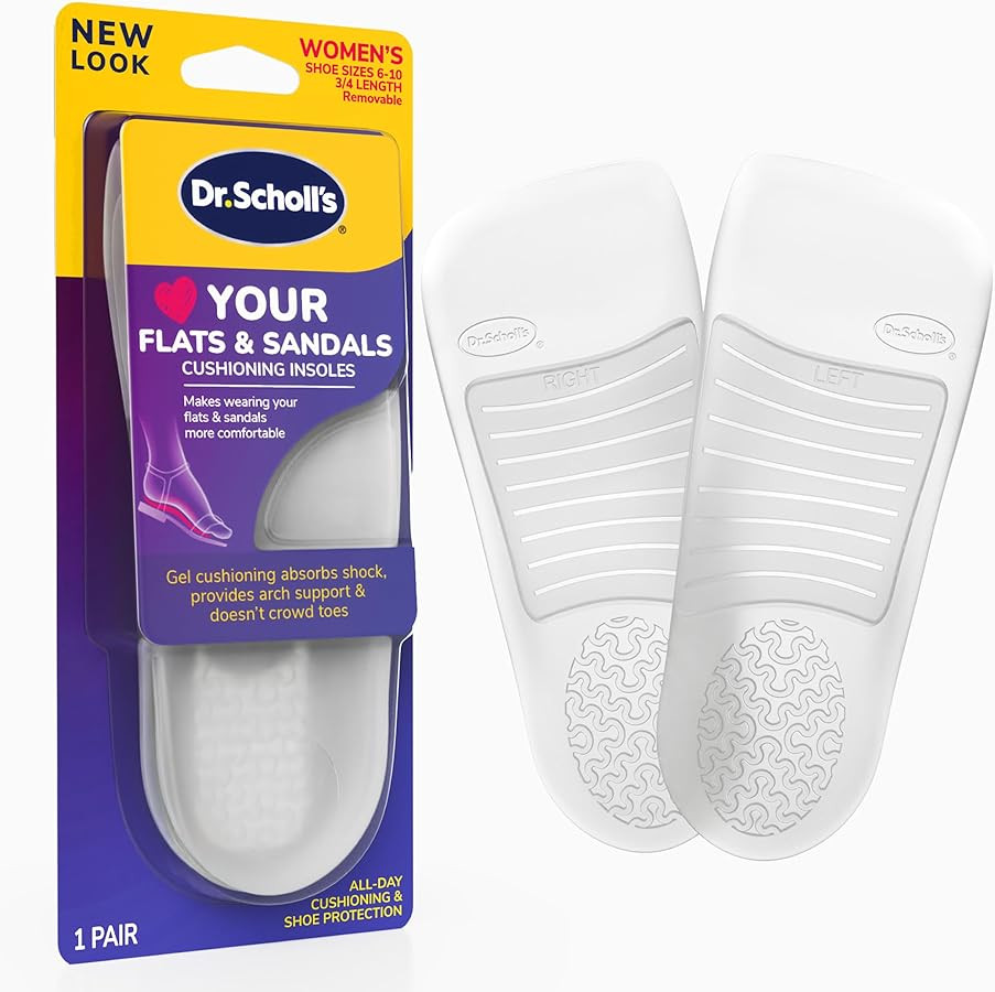 Dr. Scholl's Love Your Flats & Sandals 3/4 Length Insoles, All-day Comfort, Relieve & Prevent Sho... | Amazon (US)