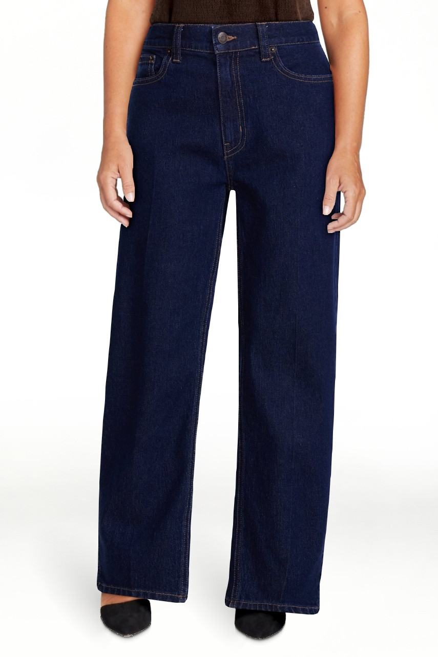 Scenario Women's and Women's Plus High Rise Tapered Barrel Crease Jeans, 27" Inseam, Sizes 0-28W | Walmart (US)