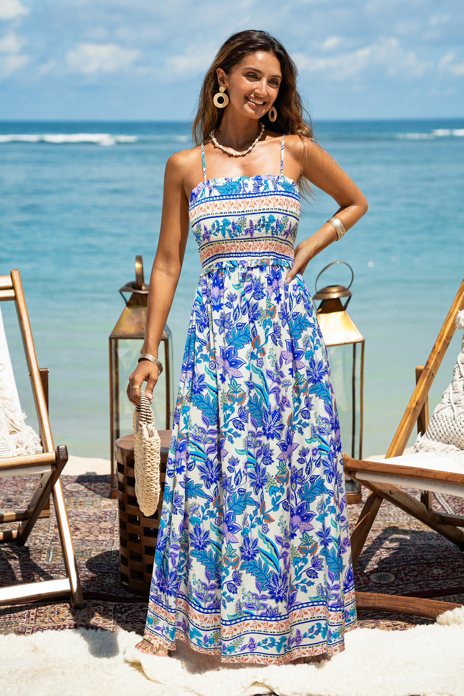 Refined Rays Floral Maxi Dress | Cupshe US