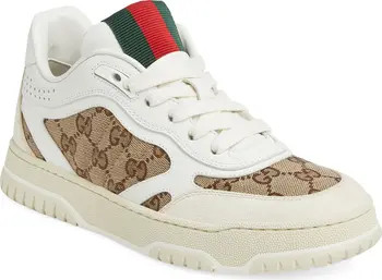 Gucci Re-Web Mixed Media Low Top Sneaker (Women) | Nordstrom | Nordstrom