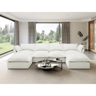 Modular Sectional Couch Down Filled Sofa, Comfty Convertible Deep Seat Cloud Couch For Living Room, Detachable Washable Couches Cushion Covers | Wayfair North America