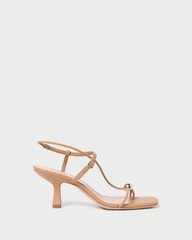 Triana Dune Leather Mid-Heel Sandal | Loeffler Randall