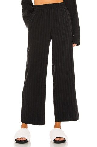 L'Academie Elastic Waist Pajama Pant in Black from Revolve.com | Revolve Clothing (Global)
