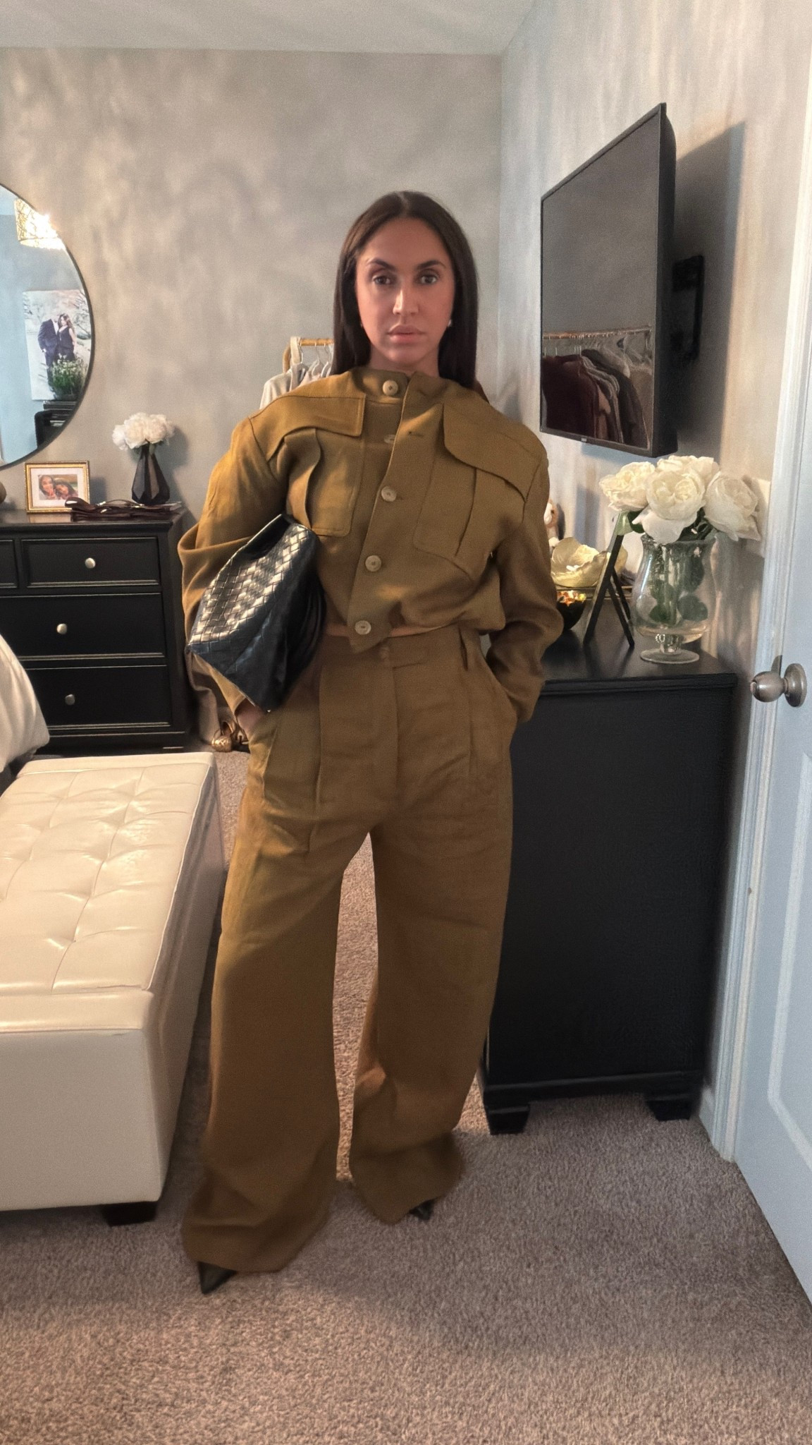 This olive green set from Zara is ready for its return. Bold, tailored pieces from last season always find their moment again. Finished with a woven VICI bag that is having its own spotlight this season, proving timeless style always comes back around. Here are some similar styles that can all be paired together  

#LTKSeasonal #LTKootd #LTKOver40