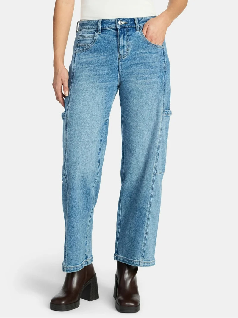 Madden NYC Women's Straight Leg Skater Jeans, 29" Inseam, Sizes 00-18 | Walmart (US)