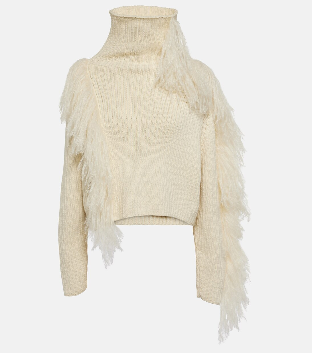 Ploma shearling-trimmed wool sweater | Mytheresa (UK)