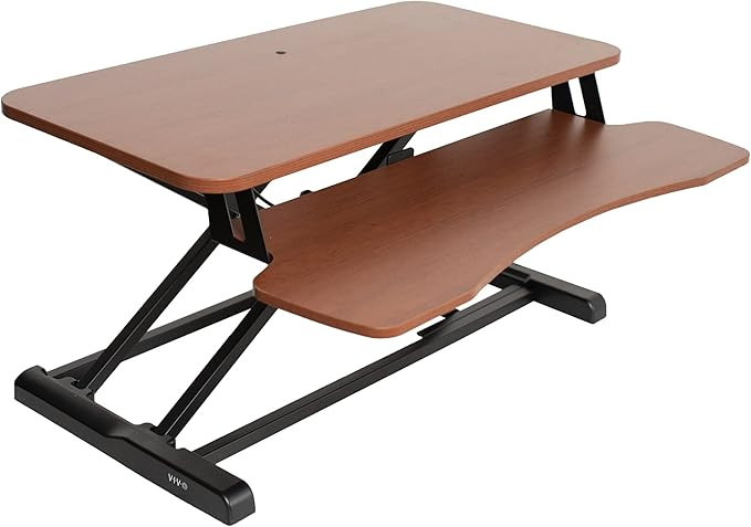 VIVO 32 inch Desk Converter, K Series, Height Adjustable Sit to Stand Riser, Dual Monitor and Lap... | Amazon (US)
