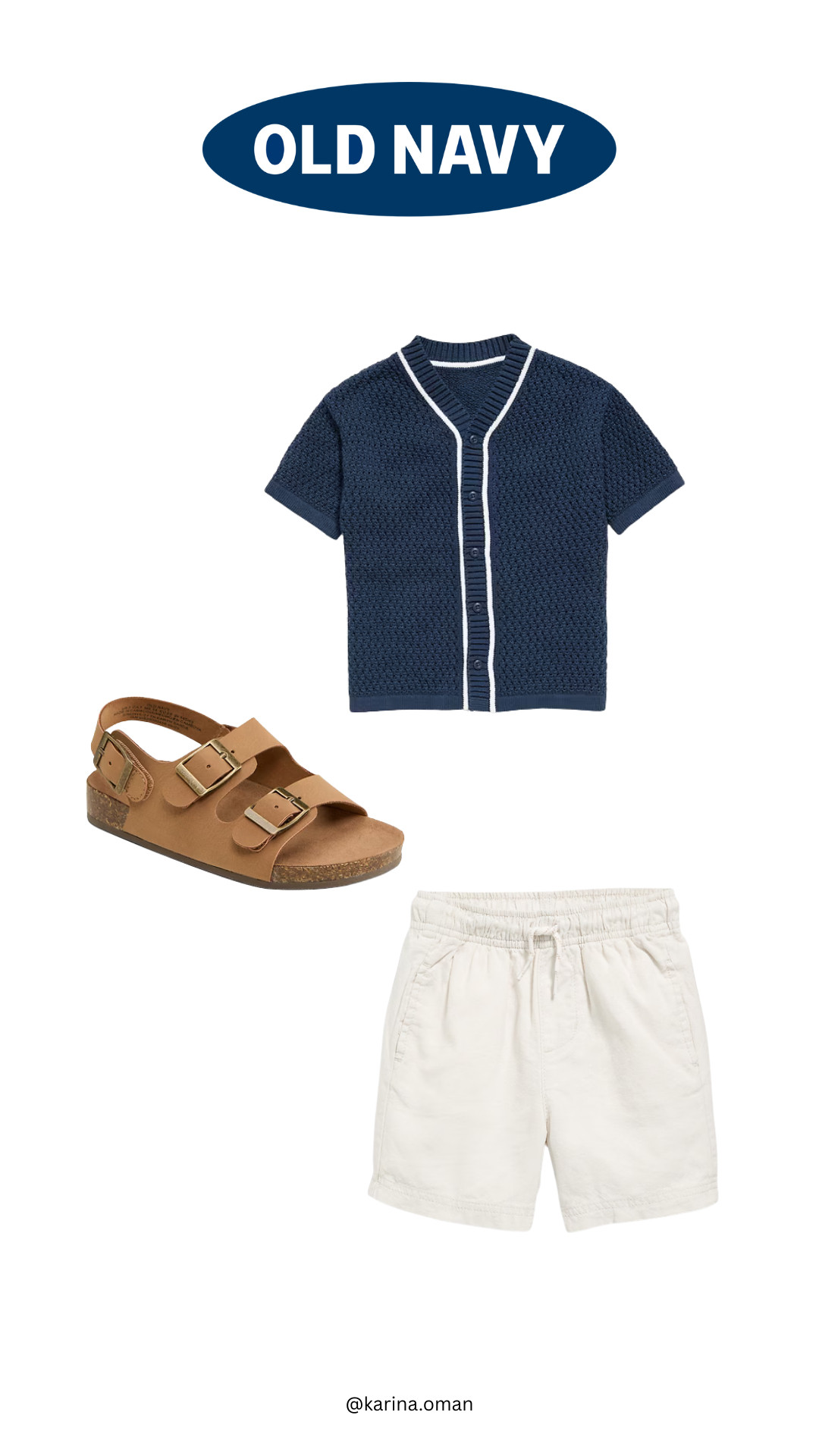 If you're looking for a toddler boy casual spring outfit, this one from Old Navy is so cute. The oversized baseball jersey sweater paired with linen-blend dock shorts and double-strap sandals makes the perfect sporty toddler outfit for spring and summer.

#toddlerboyoutfit #toddlercasualoutfit #springoutfit #oldnavykids #toddlerstyle #boymomlife #toddlerfashion 

 #LTKSpringSale #LTKBaby #LTKKids