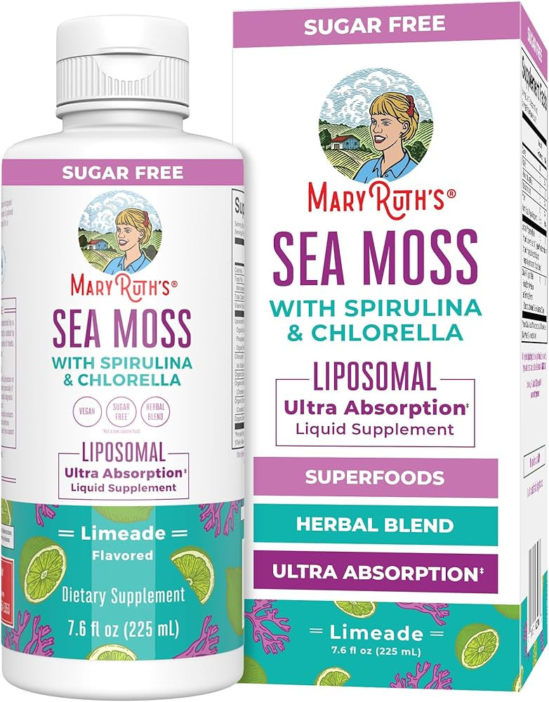 MARYRUTH'S Organics Sea Moss with Spirulina and Chlorella Liposomal | Chlorophyll | Dandelion Roo... | Amazon (US)