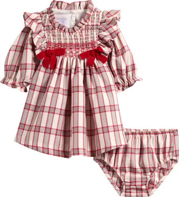 Iris & Ivy Bow Smocked Plaid Dress & Bloomers Set | Nordstromrack | Nordstrom Rack