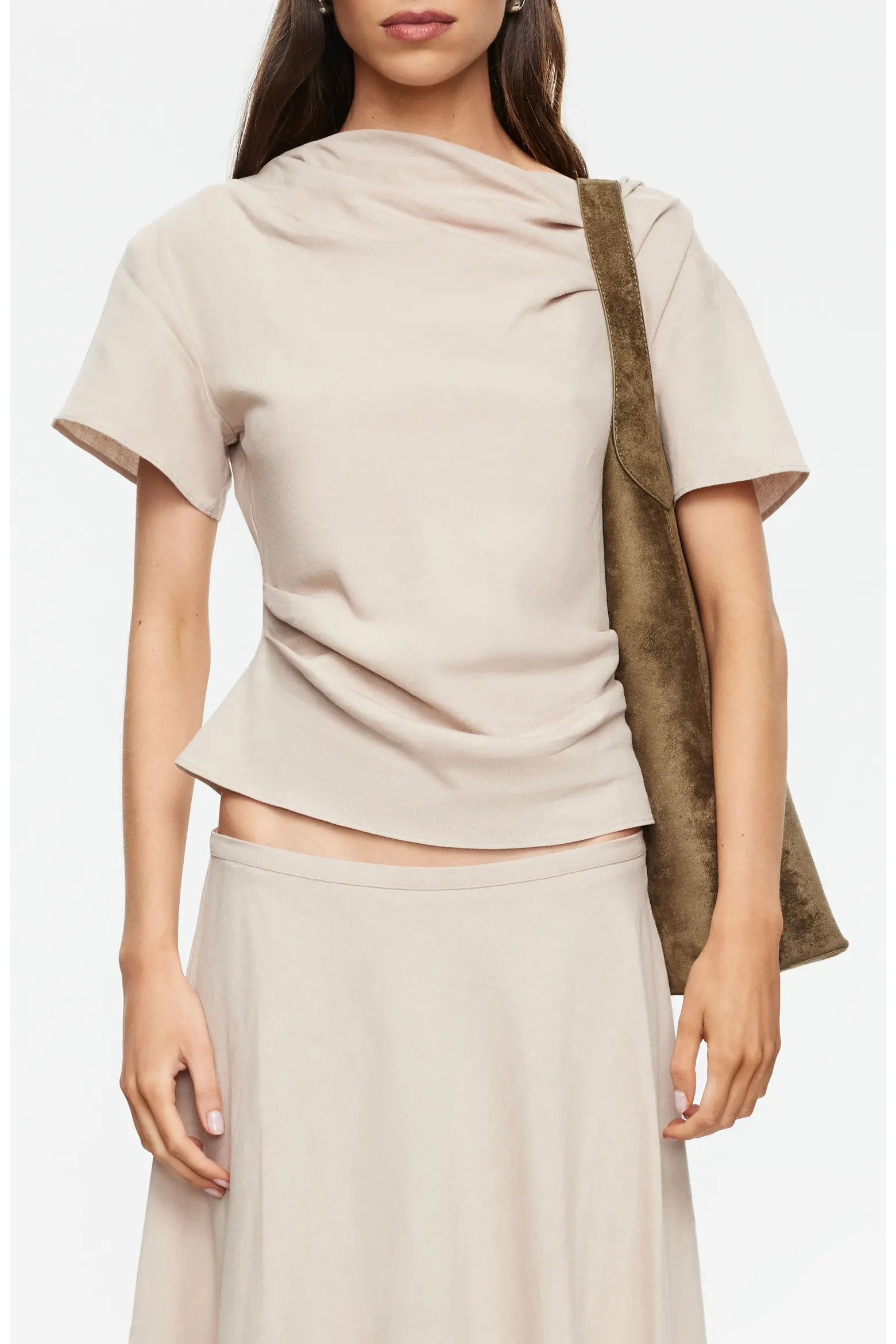 Halcyon Cowl Neck Crop Linen Blend Top (Women) | Nordstrom | Nordstrom