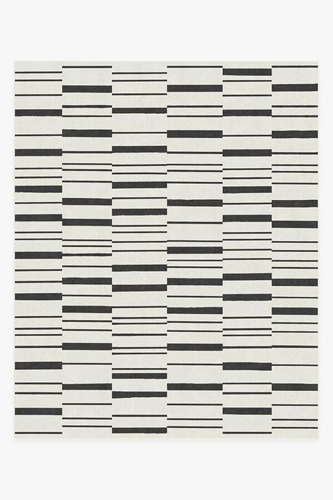 Broken Stripe Black Rug | Ruggable
