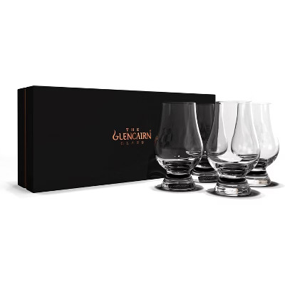 Glencairn crystal whisky glasses set of four