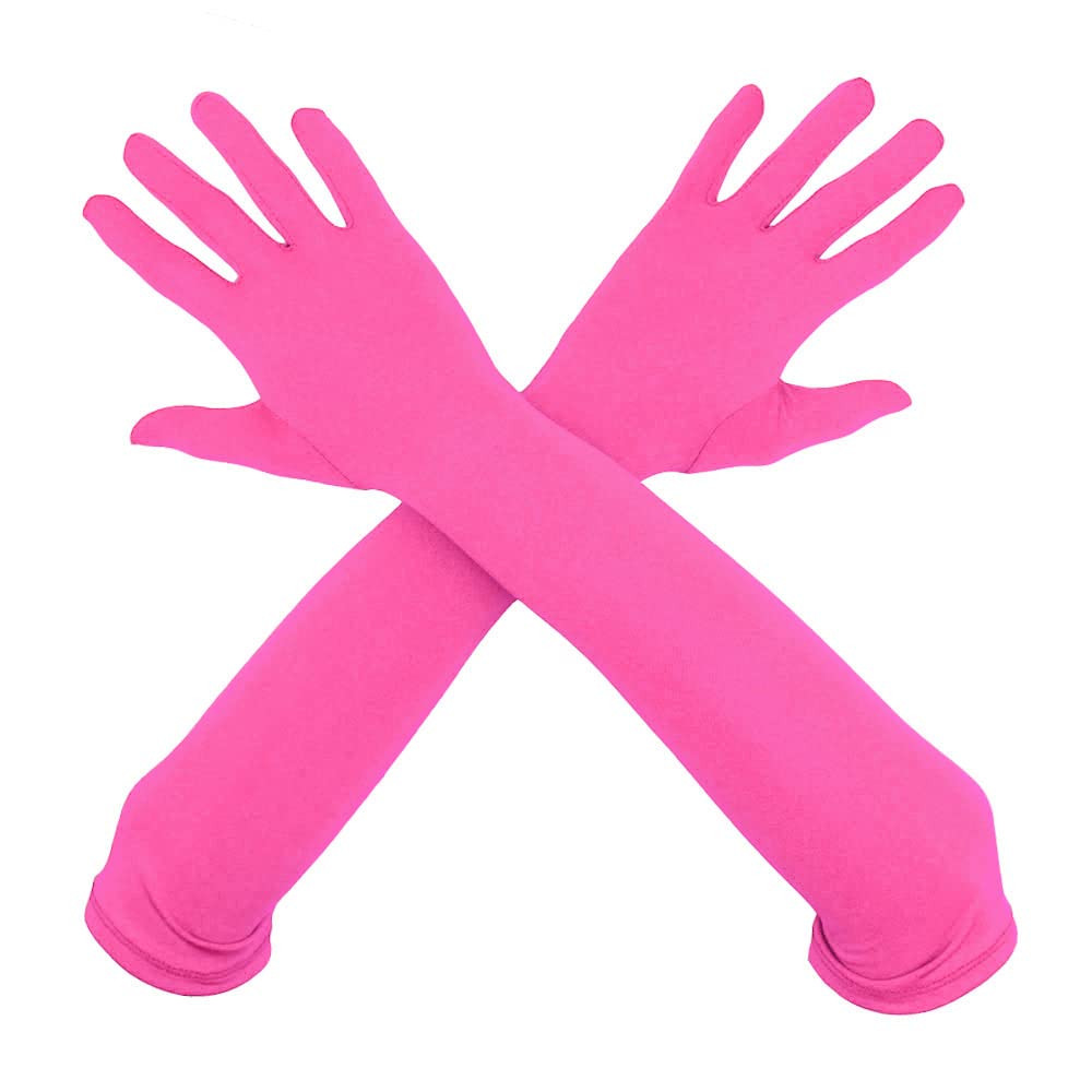 Unisex 18" Elbow Length Stretchy Spandex Gloves for Costume Party Cosplay Bridesmaids | Amazon (US)
