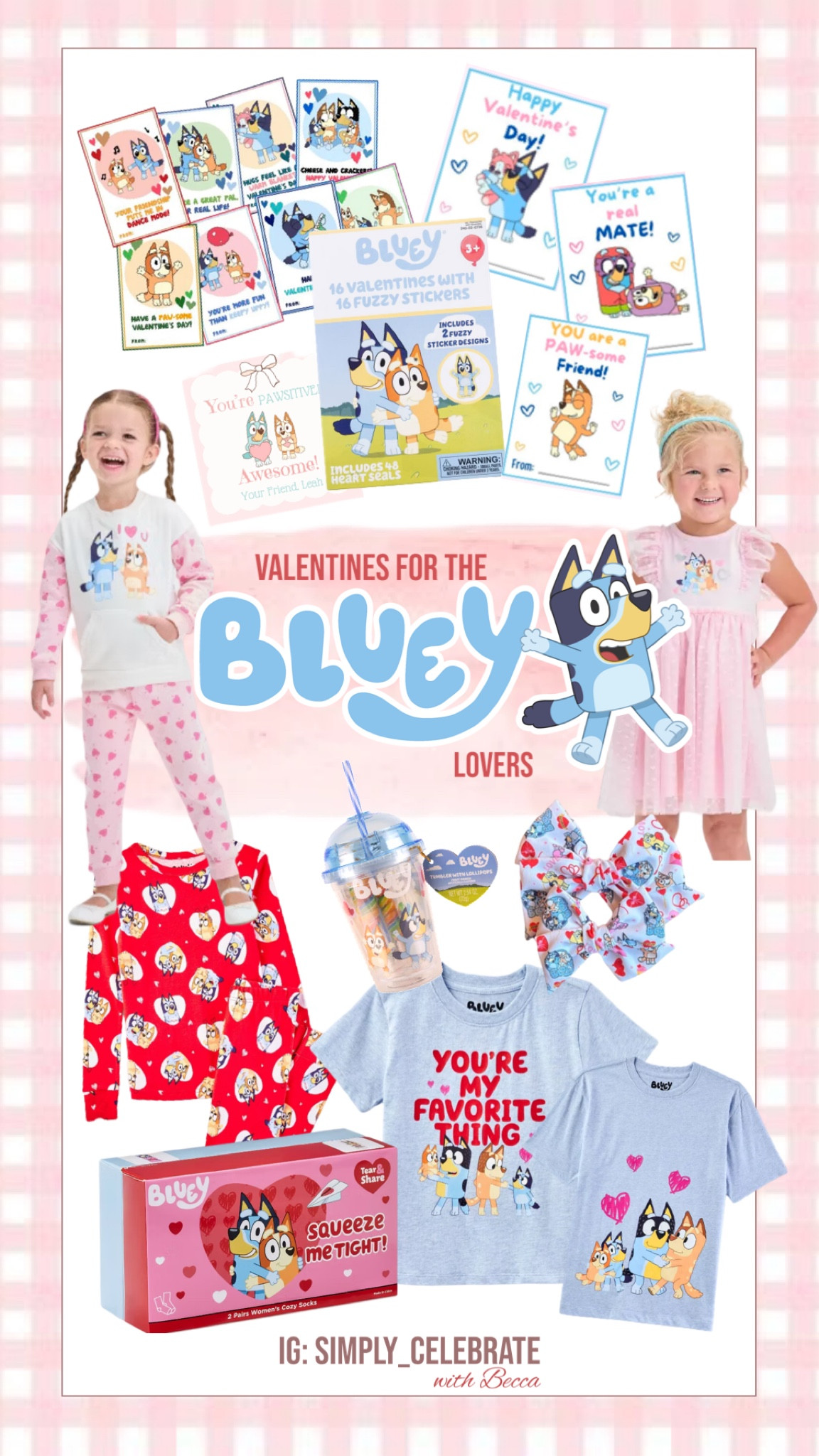 Roundup of Bluey goodies for Valentine’s Day! My kids are still obsessed with everything Bluey ❤️

Check out the valentines from Etsy artists as well as some from Target, plus all the cute clothes & accessories!

More valentines themes in my other LTK posts ❤️

#LTKfamily #LTKkids #LTKSeasonal