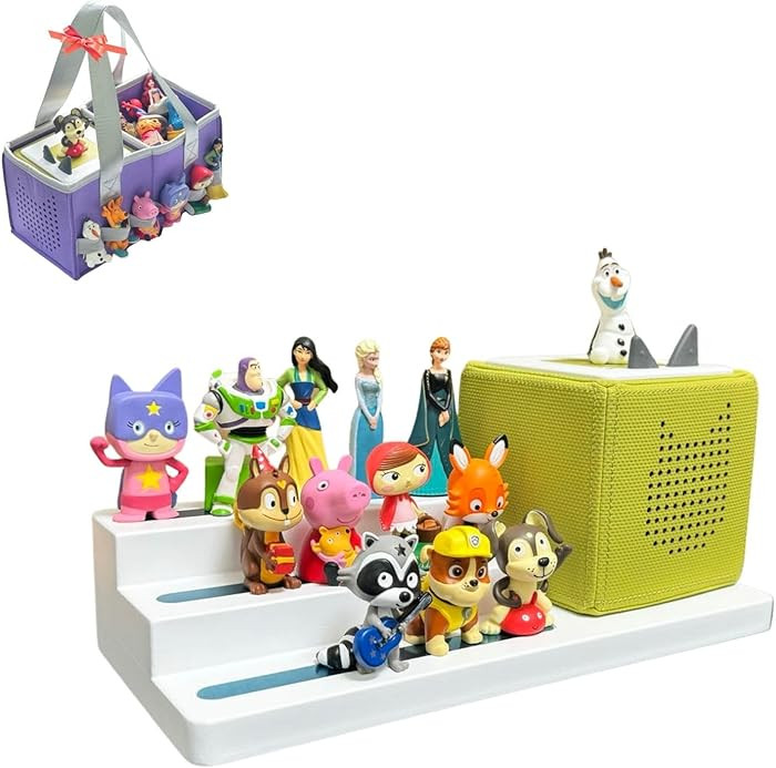 Tonie Shelf Come with Carrying Bag, 3 Tiered Magnetic Display Shelf,Tonie Figure Holder Toniebox ... | Amazon (US)
