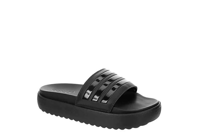 Adidas Womens Adilette Platform Slide Sandal - Black | Rack Room Shoes