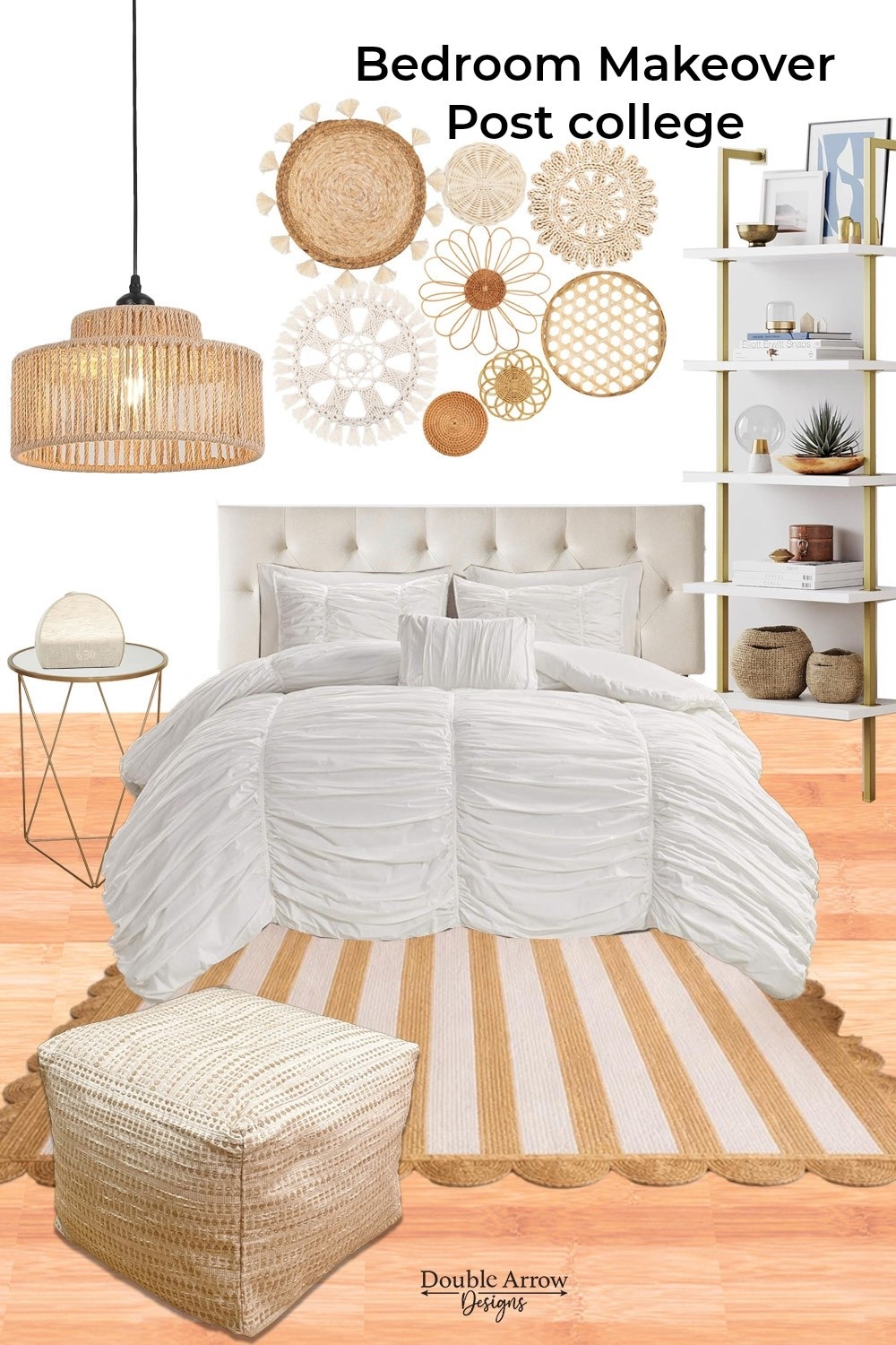 Bedroom makeover for my post college daughter. After dorm room living she needed a fresh new vibe and I needed to do this on a budget. All links below for my budget finds.

#LTKHome