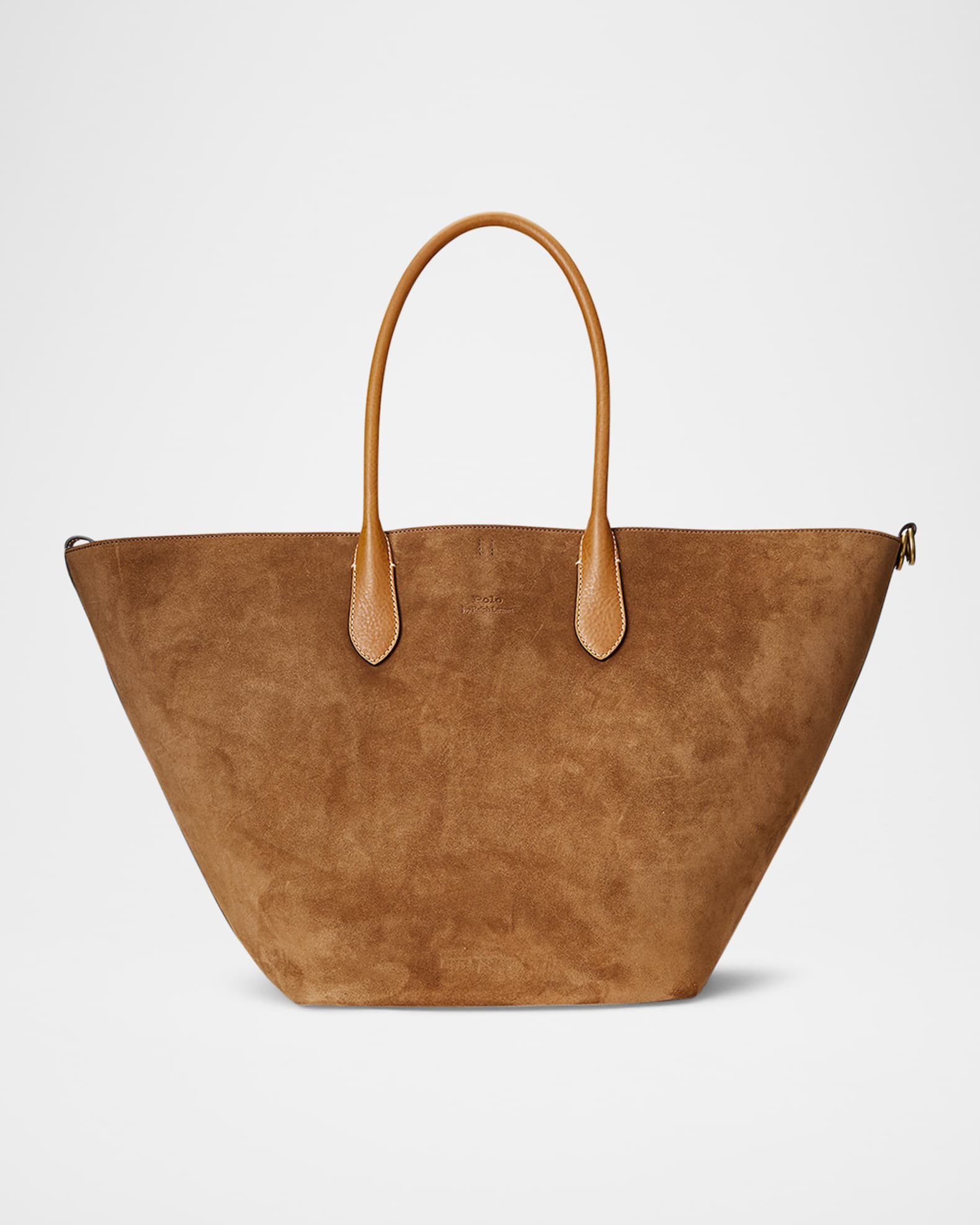 Bellport Large Suede & Leather Tote Bag | Neiman Marcus