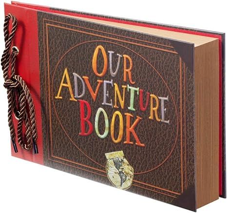 Scrapbook Photo Album,Our Adventure Book Scrapbook, Embossed Words Hard Cover Movie Up Travel Scr... | Amazon (US)