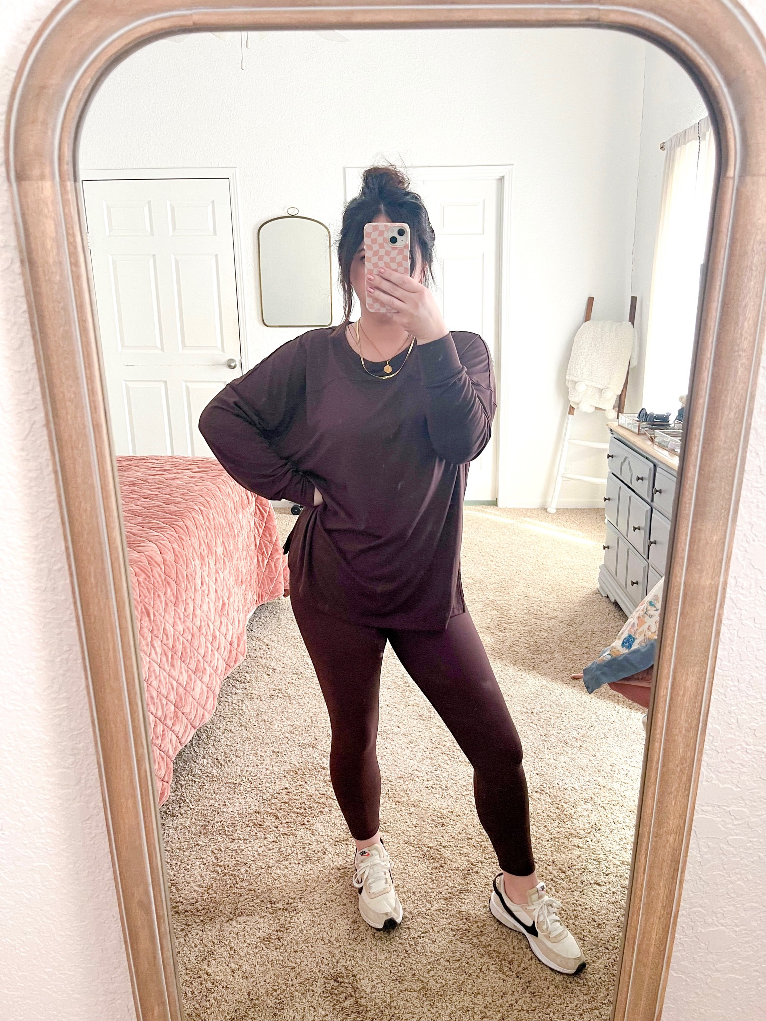 Brown activewear, brown leggings 

#LTKfit #LTKunder50