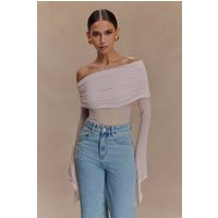 Dahlia One Shoulder Top - Pale Pink I MESHKI I Size XXS | MESHKI US