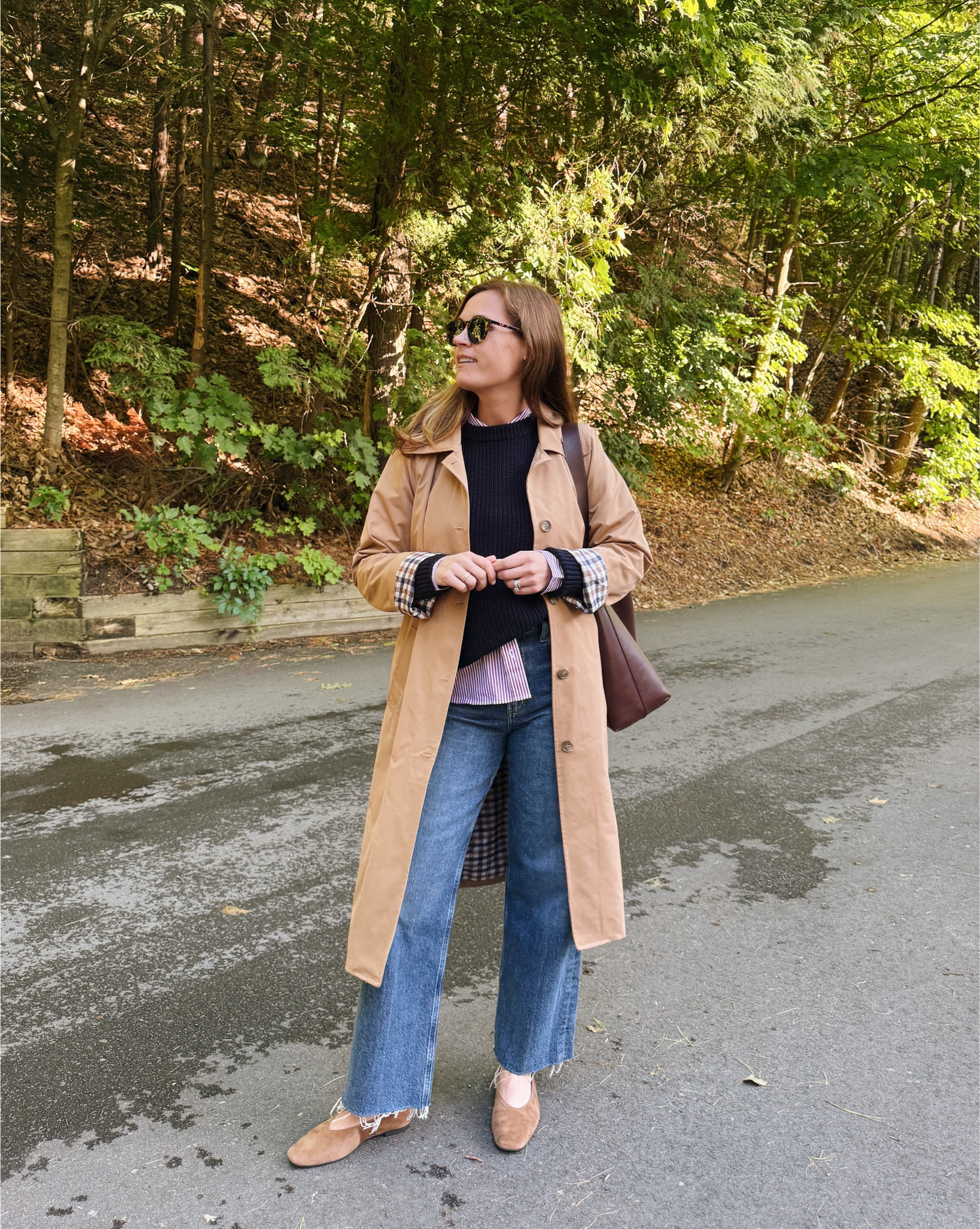 Jacket size XS
Sweater size small
Blouse size 4
Jeans size 25

#LTKSeasonal #LTKOver40 #LTKStyleTip